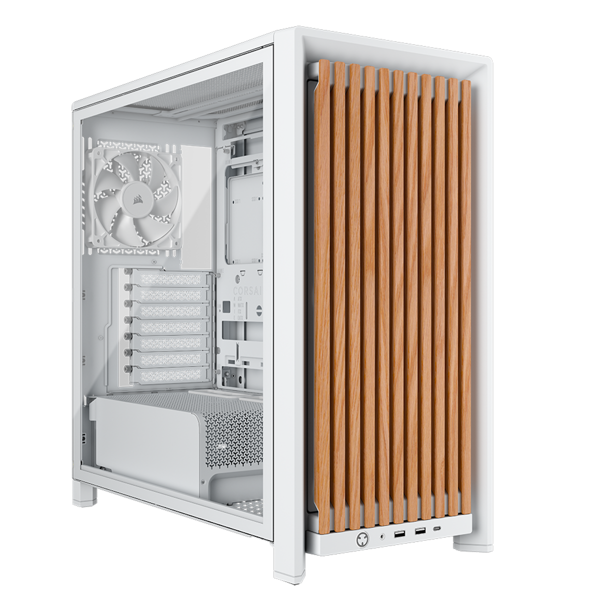 Bild von CORSAIR FRAME 4000D WOOD RS White Oak | PC-Gehäuse