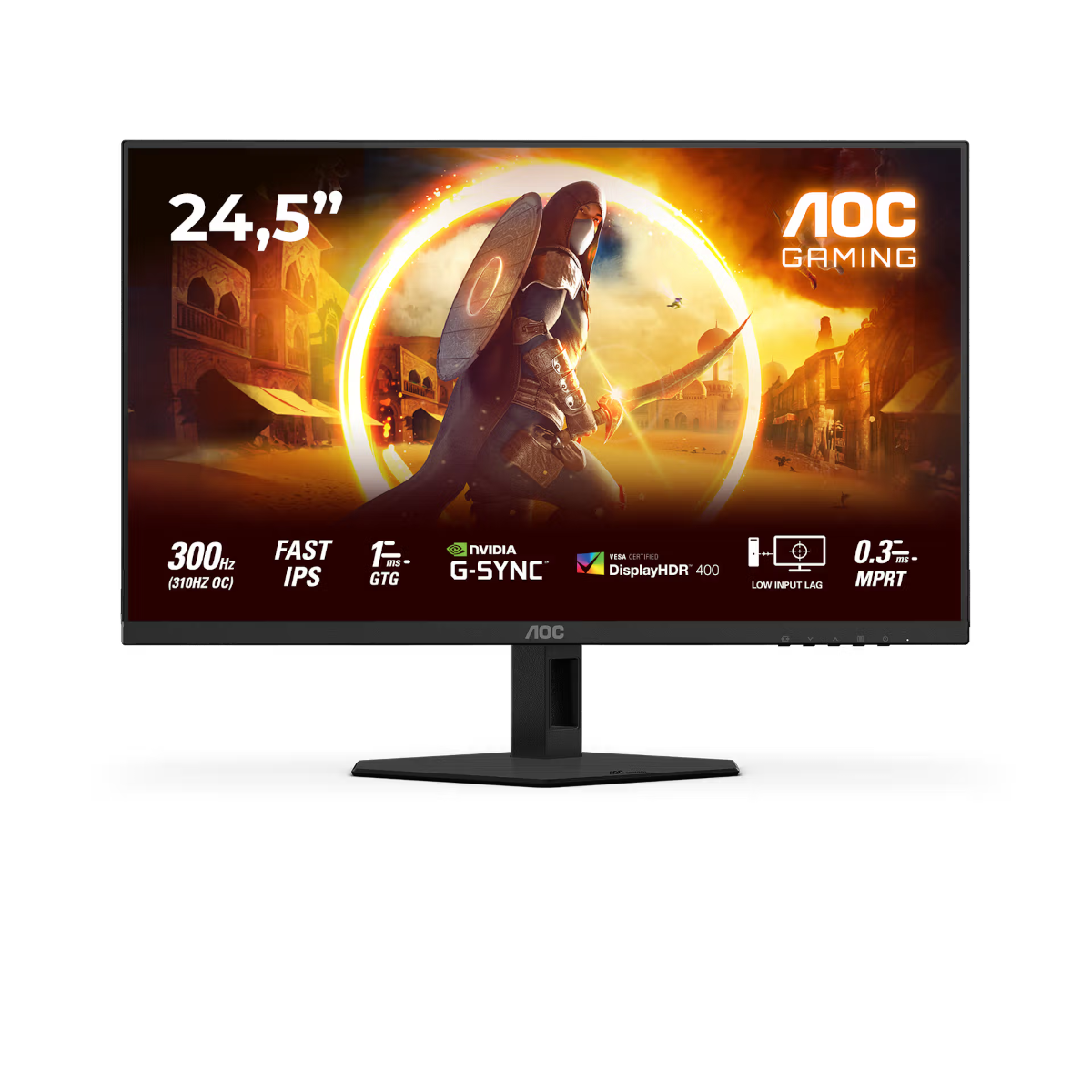 Bild von AOC 25G4SRE 25 Zoll -Gaming Monitor Fast IPS Panel, FHD, 310 Hz, 1 ms, HDR400, HDMI, DP