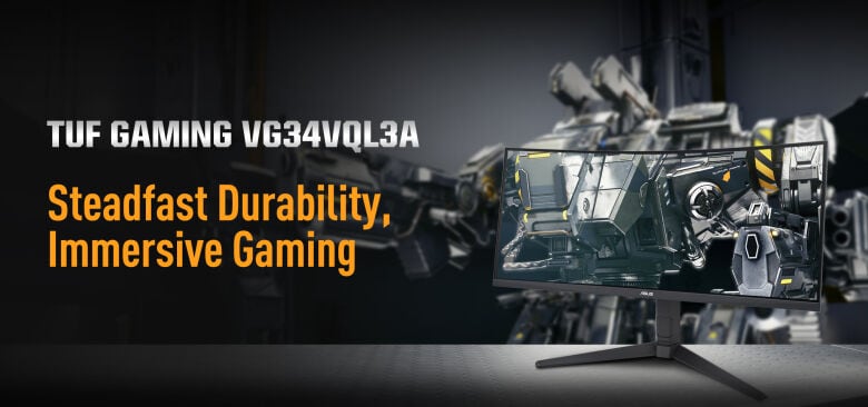 ASUS TUF VG34VQL3A Gaming Monitor - VA, WQHD, 180Hz, HDMI, DP_1