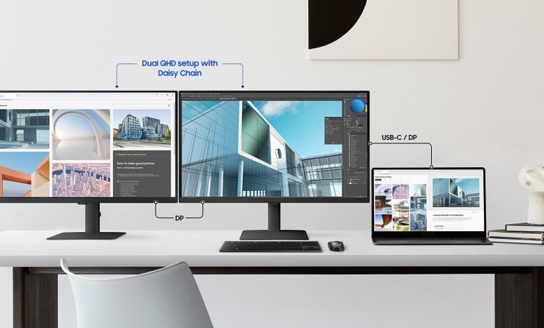 Samsung S27D604UAU Office Monitor - QHD, 100Hz, KVM-Switch_5