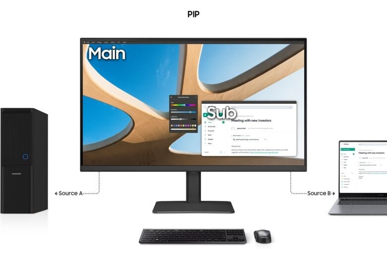 Samsung S27D604UAU Office Monitor - QHD, 100Hz, KVM-Switch_7