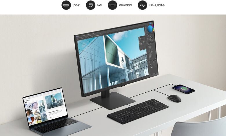 Samsung S27D604UAU Office Monitor - QHD, 100Hz, KVM-Switch_4