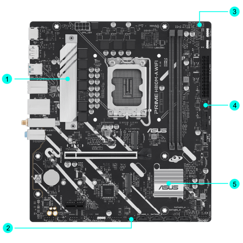ASUS Prime H810M-A WIFI Mainboard Sockel 1851_15