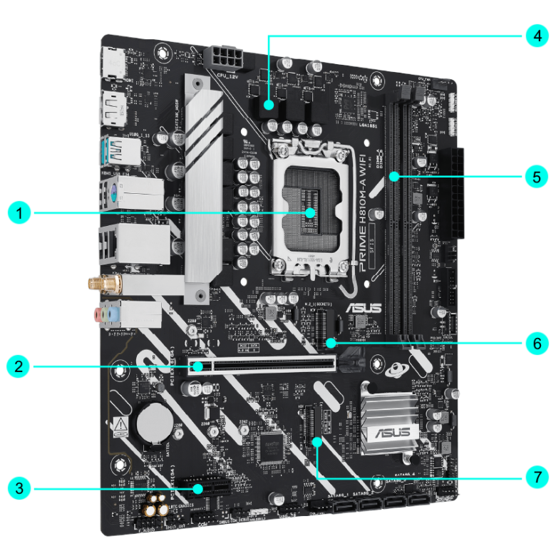 ASUS Prime H810M-A WIFI Mainboard Sockel 1851_14