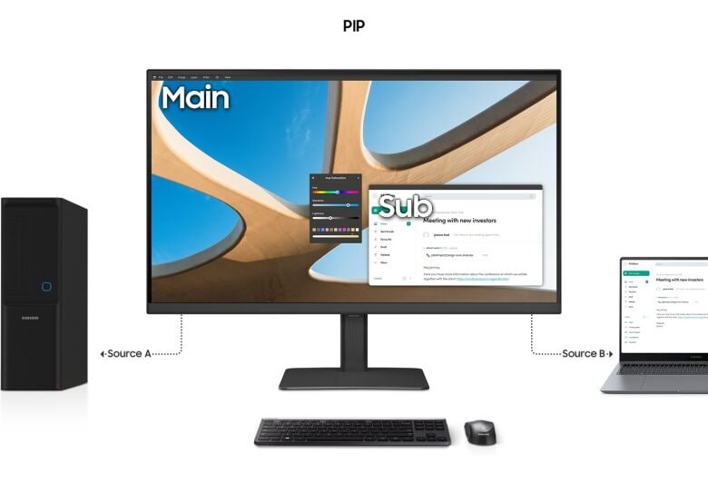 Samsung S24D600UAU Office Monitor - QHD, Höhenverstellung, USB-C_7