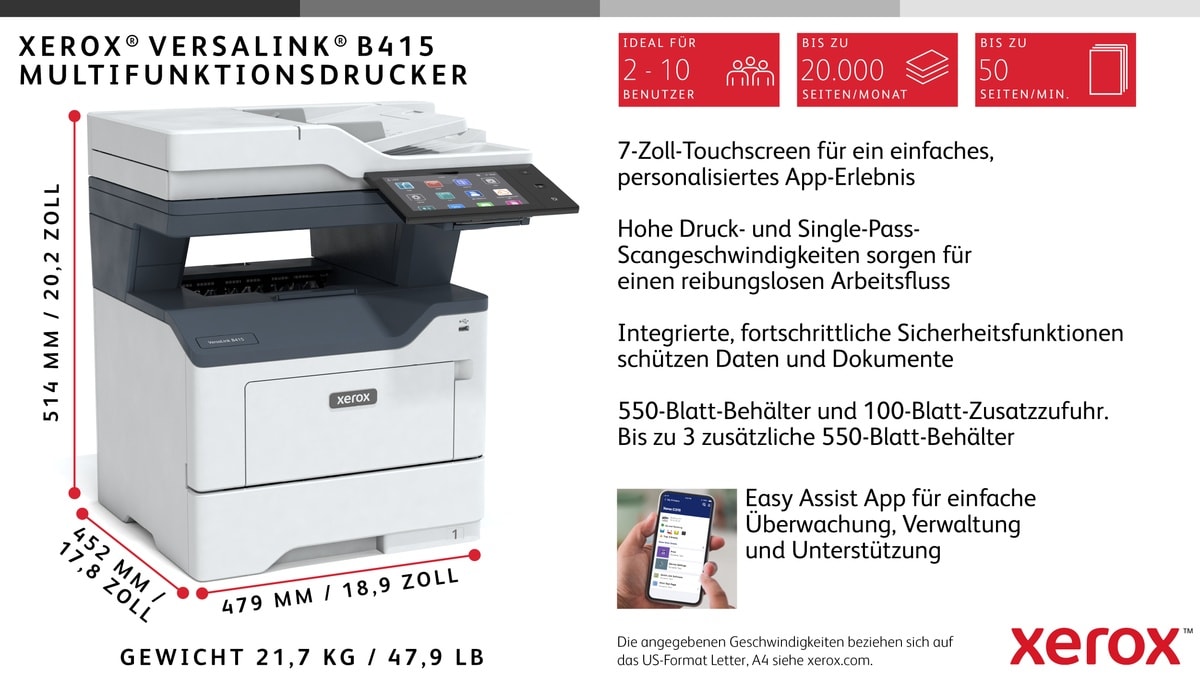 Xerox B415 Laser-Multifunktionsgerät S/W _2
