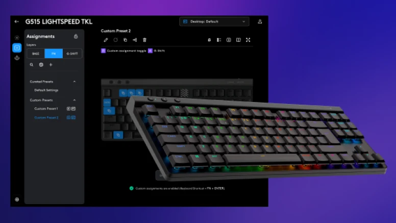 Logitech Gaming G515 LIGHTSPEED TKL Tactile Gaming Tastatur_6