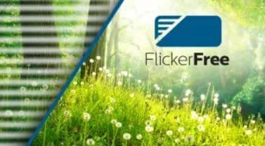 Geringere Ermüdung der Augen dank FlickerFree Technologie