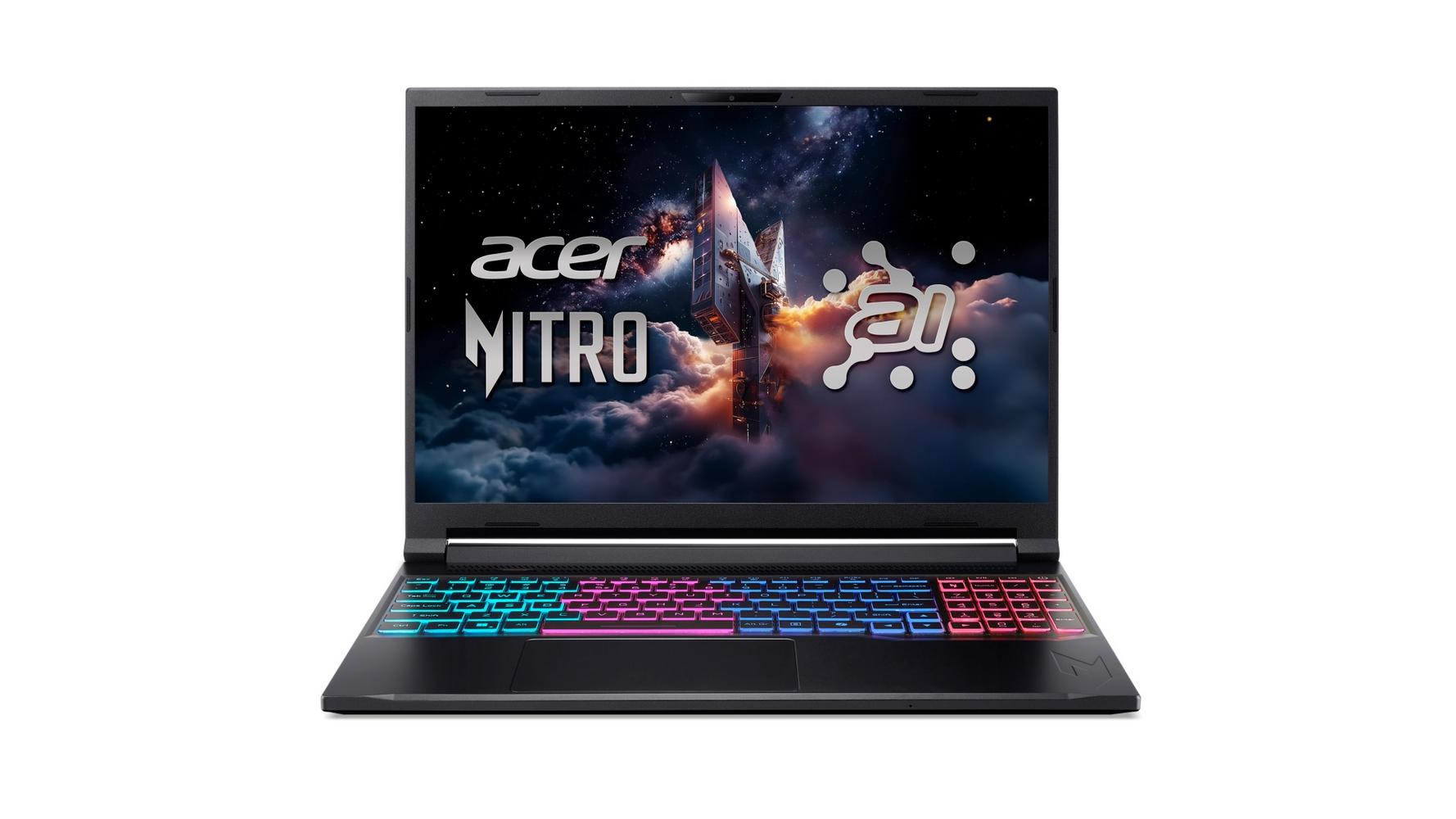 Bild von Acer Nitro V 16S AI (ANV16S-41-R93W) Gaming 16" WQXGA, IPS, 180Hz, Ryzen 7-260 (16 TOPS), 16GB RAM, 1TB SSD, GeForce RTX5070, Windows 11