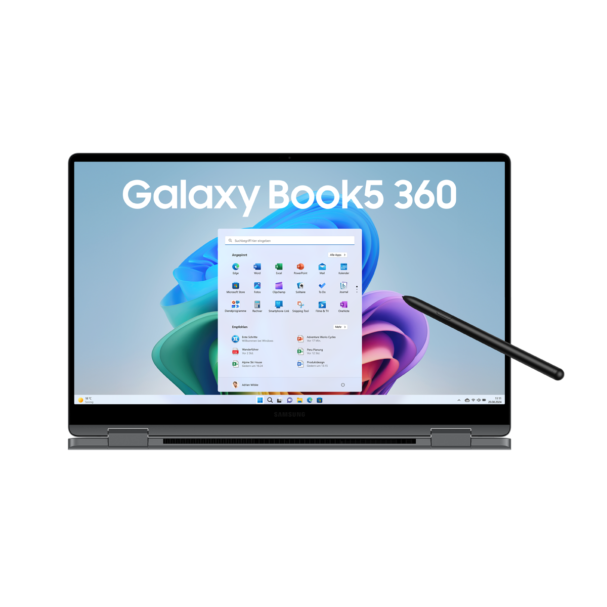 Bild von SAMSUNG Galaxy Book5 360 15,6 Zoll Intel Core Ultra 5 226V 16GB 512GB W11 Moonstone Gray
