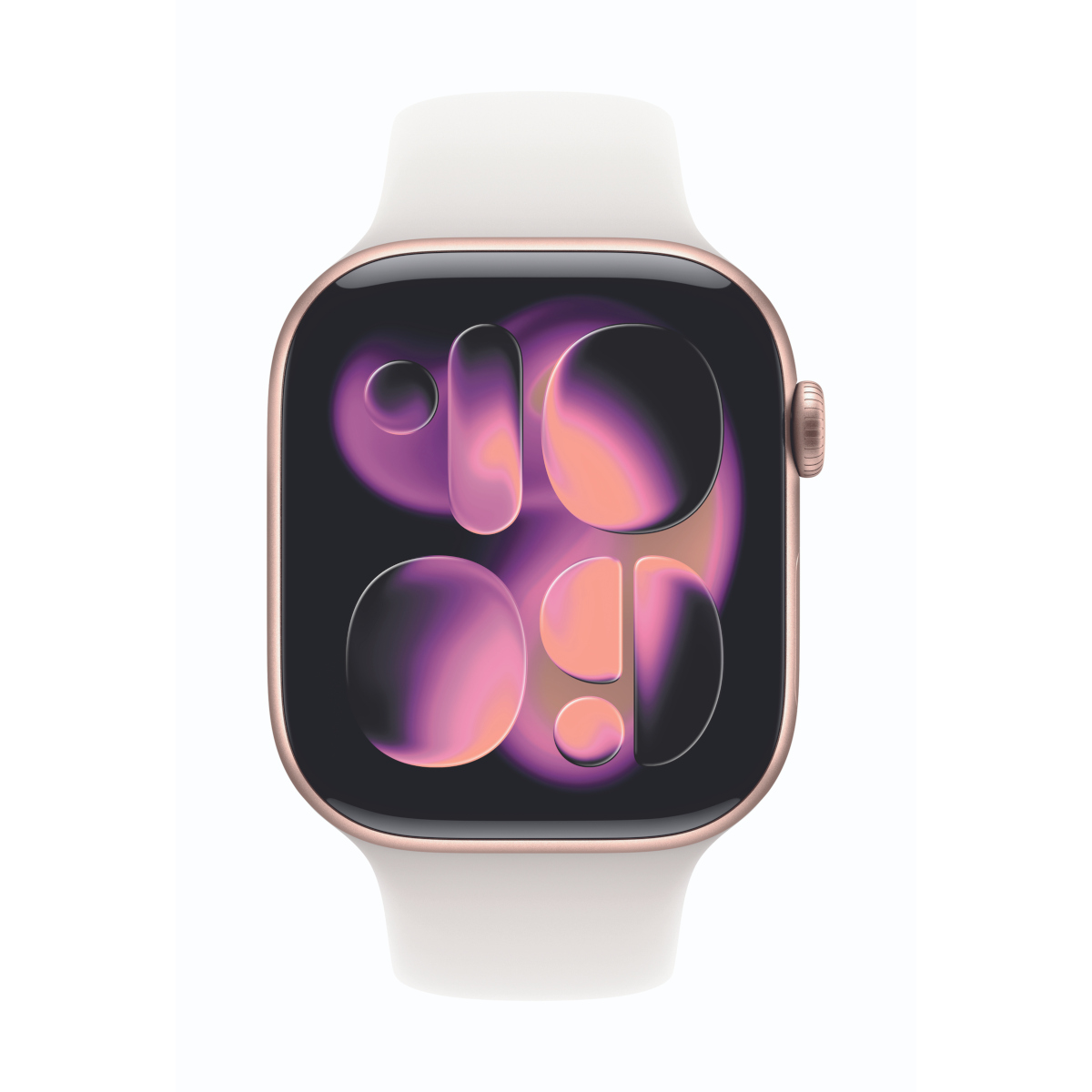 Bild von Apple Watch Series 11 Cellular 46mm Roségold Aluminium Gehäuse mit Blassrosa Sport Band - S/M