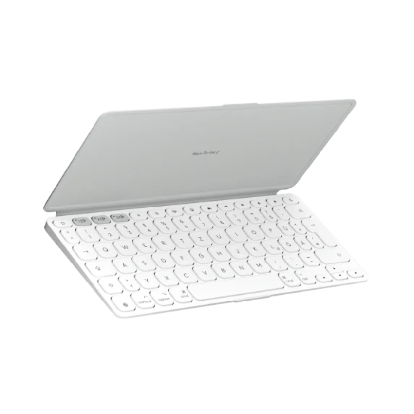 Bild von LOGITECH Keys-To-Go 2 für iPad, iPhone, Mac und Apple TV kabellose Tastatur Hellgrau