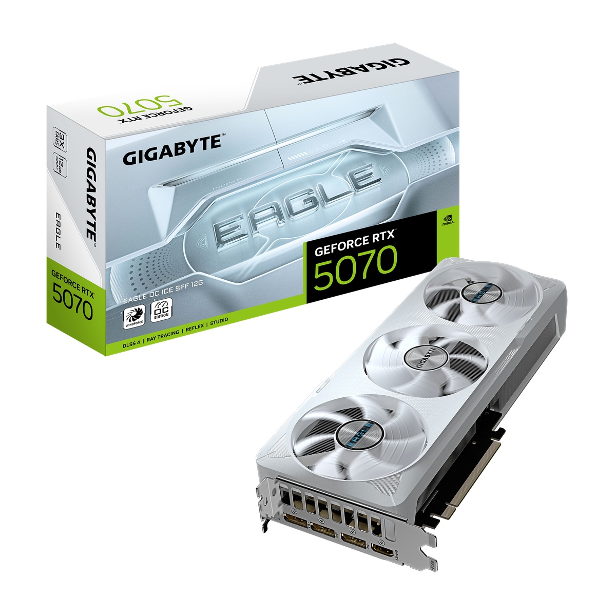 Bild von GIGABYTE GeForce RTX 5070 Ti Eagle OC ICE SFF 16G - 16GB GDDR7, HDMI, 3x DP