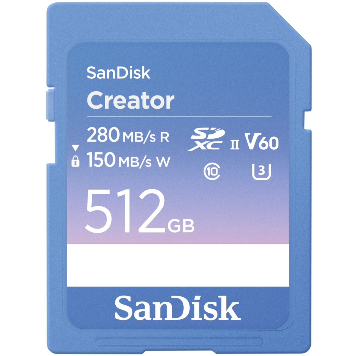 Bild von SanDisk Creator SD-Speicherkarte UHS-II 512GB Hohe Übertragungsgeschwindigkeiten von bis zu 280 MB/s