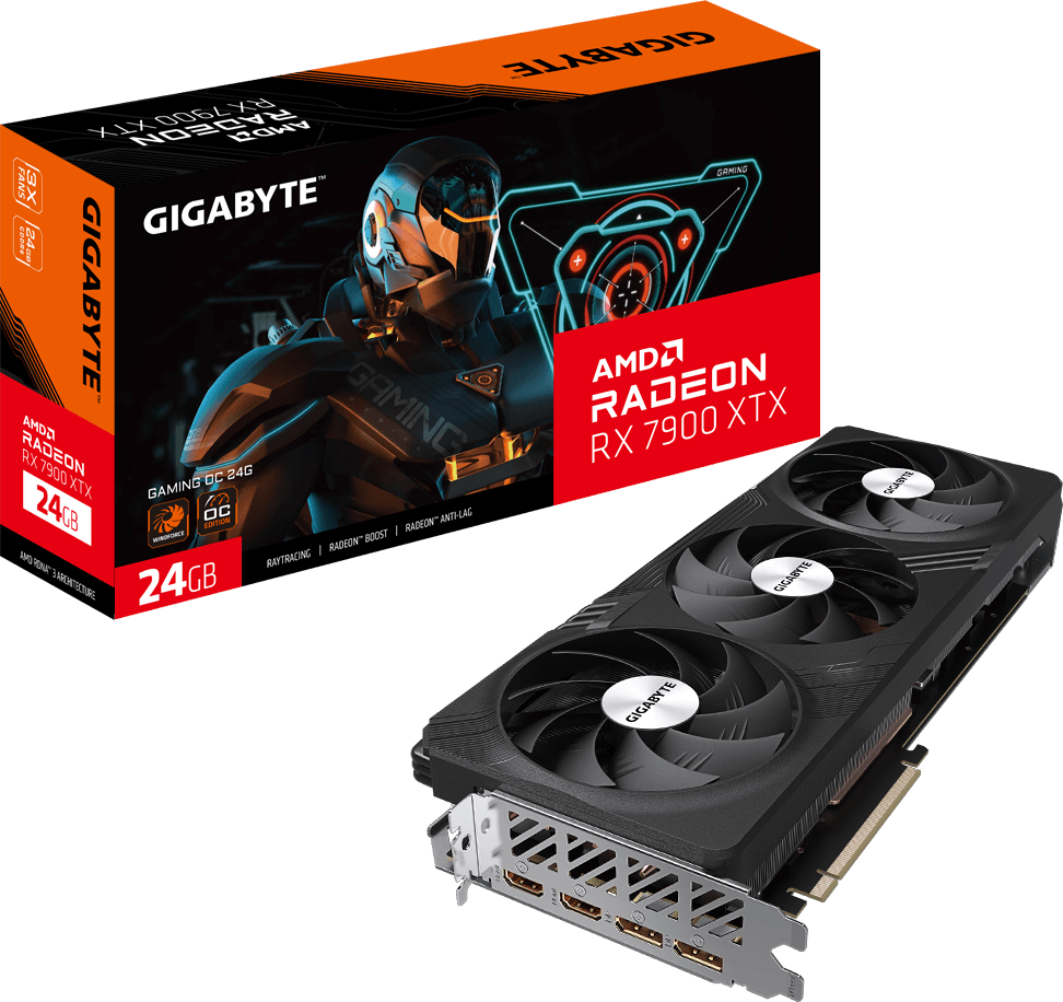 Bild von GIGABYTE Radeon RX 7900 XTX Gaming OC 24G Grafikkarte B-Ware - 24GB GDDR6, 2x HDMI, 2x DP
