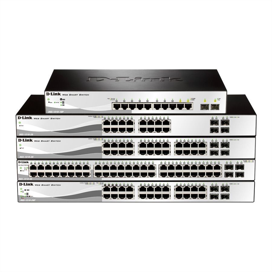 Bild von D-Link DGS-1210-26 Smart+ Managed Switch [24x Gigabit Ethernet, 2x SFP]