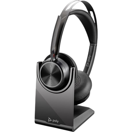 Bild von Poly Voyager Focus 2-M USB-C-Headset incl. Ladestation + Adapter USB-C/ -A, MS-Teams kompatibel
