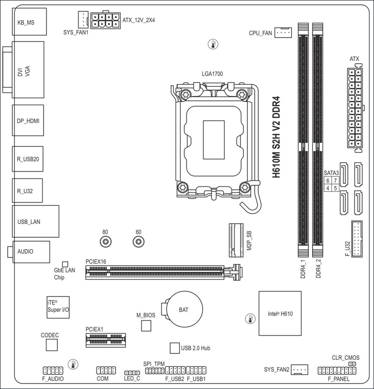 Bild von GIGABYTE H610M S2H V2 DDR4