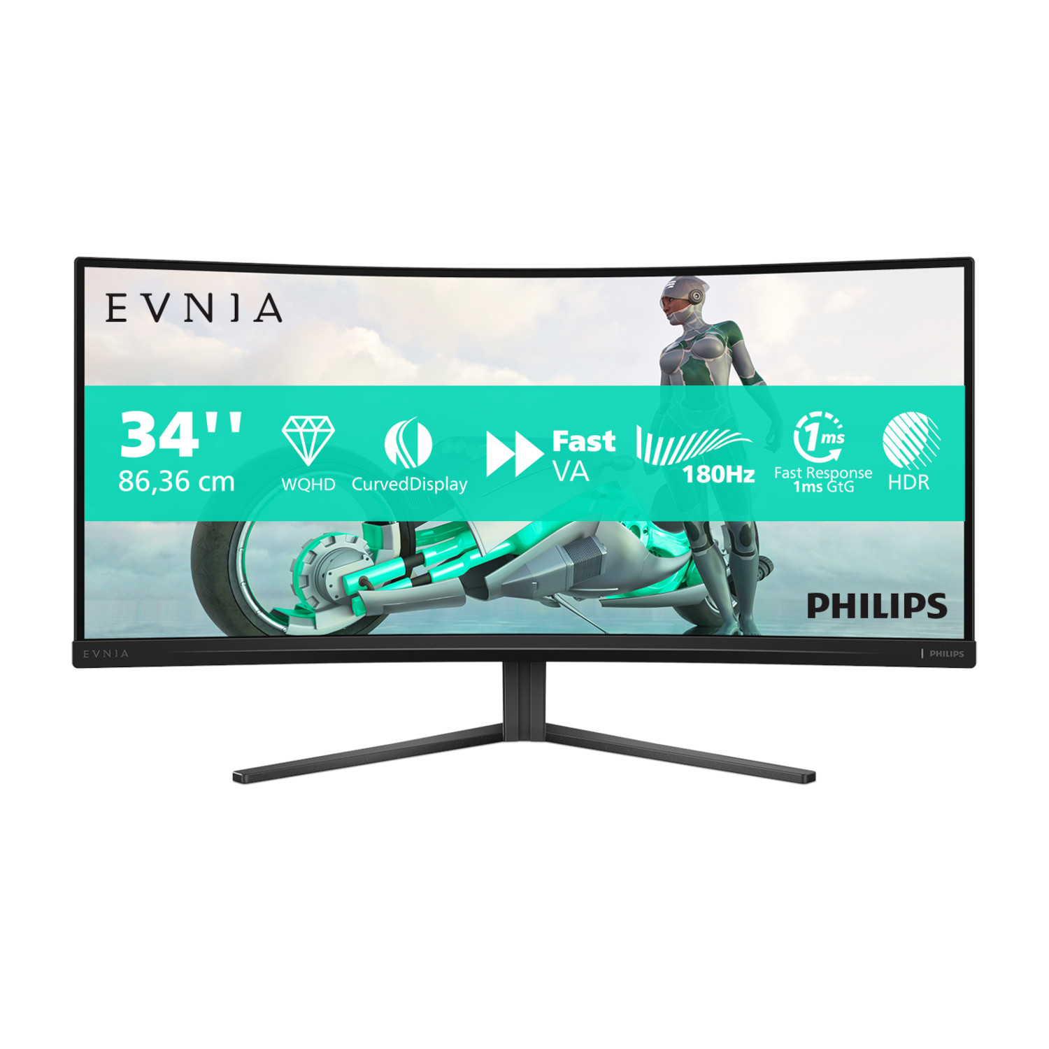 Bild von Philips Evnia 34M2C3500L 34 Zoll Curved - Gaming Monitor