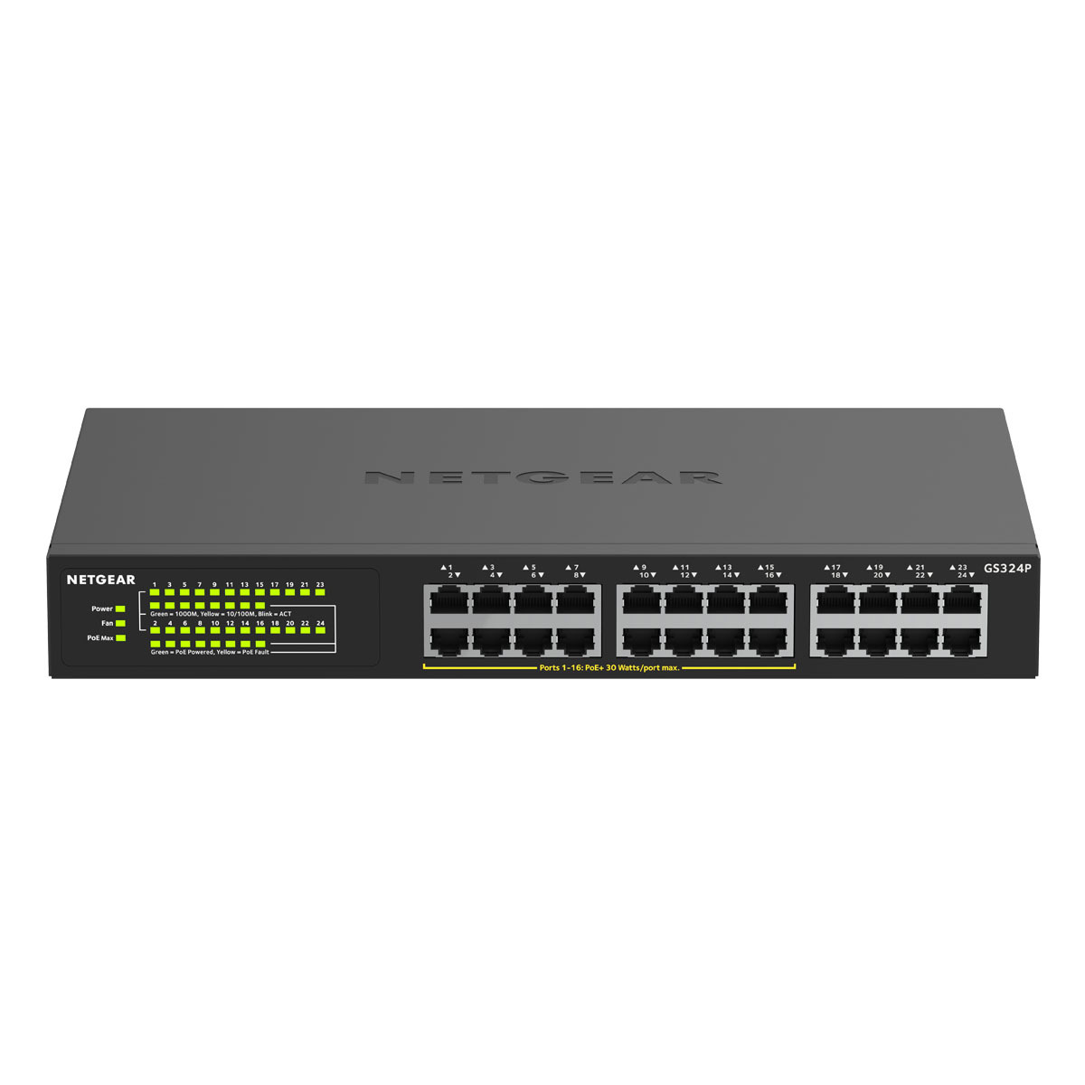 Bild von NETGEAR GS324P 24-Port Unmanaged Switch [16x Gigabit Ethernet, PoE+ 190W]