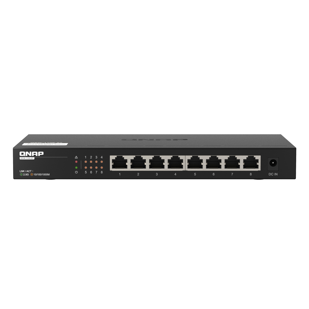 Bild von QNAP QSW-1108-8T Unmanaged Switch [8x 2,5GbE (RJ45), Lüfterlos]