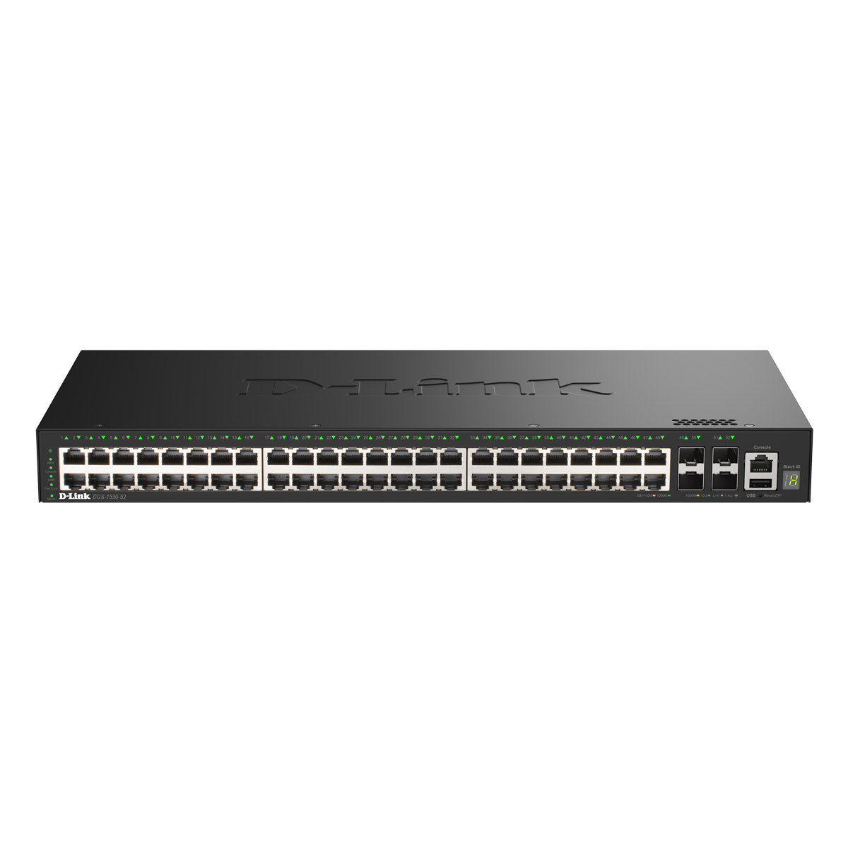 Bild von D-Link DGS-1530-52 Smart Managed Switch 48x Gigabit Ethernet, 4x 10G SFP+, 1x USB 2.0, 1x Konsolen-Port