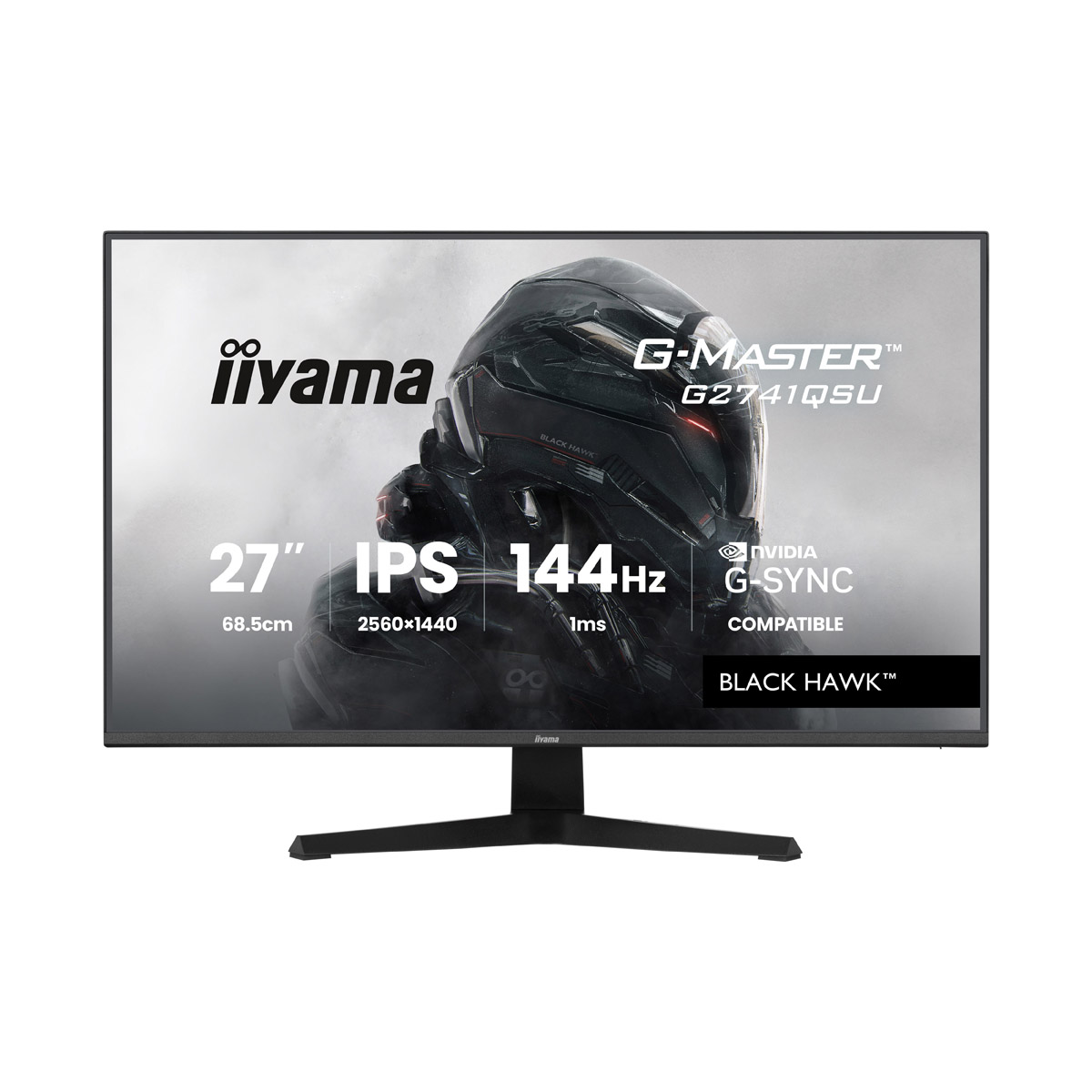 Bild von Iiyama G2741QSU-B1 Gaming Monitor 27? QHD IPS?Panel, 144 Hz, 1 ms MPRT, FreeSync und G?Sync kompatibel