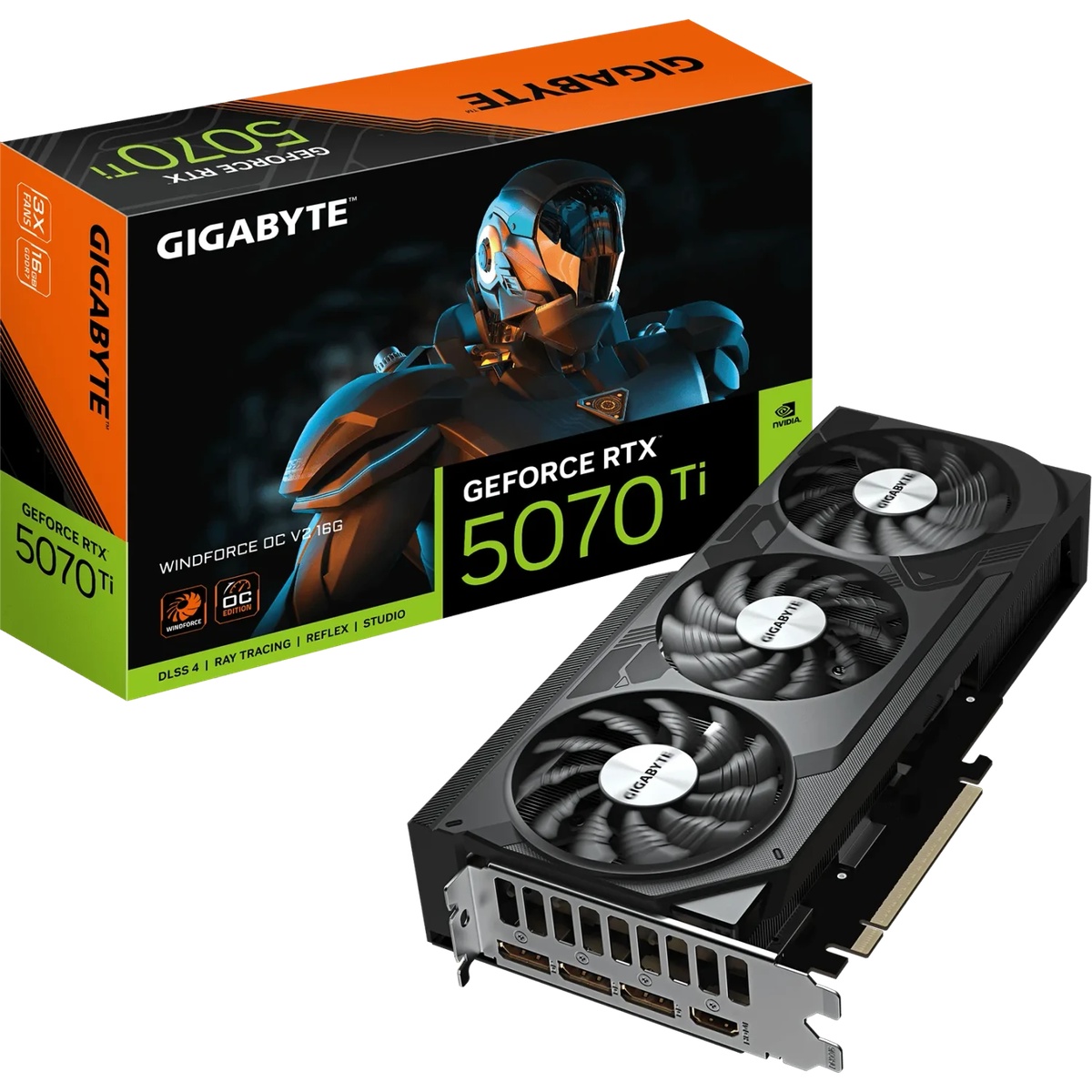 Bild von GIGABYTE GeForce RTX 5070 Ti Windforce OC V2 16G - 16GB GDDR7, HDMI, 3x DP