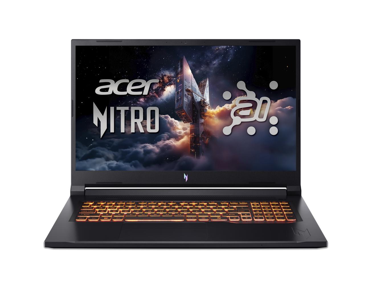 Bild von Acer Nitro V17 (ANV17-41-R5GS) Gaming 17,3" Full-HD, 144Hz, Ryzen R5 240 (16 TOPS), 16GB RAM, 1TB SSD, GeForce RTX5050, Linux (eShell)